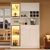 Merax Vitrine mit LED, Hochschrank mit 6 Türen und 2 Produktbild-Vorschau 5