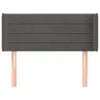 Kopfteil mit Ohren Dunkelgrau 83x16x78/88 cm Samt Produktbild-Vorschau 3