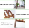 Collage of images showing details of a wooden plant stand. Produktbild-Vorschau