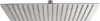 A close-up, straight-on view of a square showerhead with multiple spray nozzles. Produktbild-Vorschau