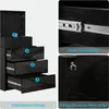 LED Nachttisch,Schwarz Front Hochglanz Nachtschrank, Produktbild-Vorschau 4