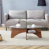 MODFU Couchtisch Oval Sicherheitsglas mit Ablagefach Produktbild-Vorschau 2