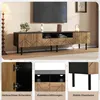 MODFU TV-Schrank Schwarz-Holzoptik,Lowboard 180cm mit Produktbild-Vorschau 5