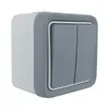 A product shot of a double light switch. Produktbild-Vorschau