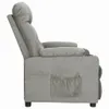 vidaXL Poltrona relax in tessuto grigio chiaro Anteprima dell’immagine prodotto 2