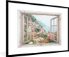 MuchoWow® Gerahmtes Poster Ausblick - Italien - Blumen - Produktbild-Vorschau 1
