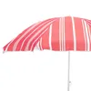 Sonnenschirm rund 1,80m Rot gestreift Polyester knickbar UV Schutz Produktbild-Vorschau
