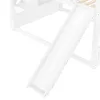 A close-up view of a white wooden slide attached to a bunk bed. Produktbild-Vorschau