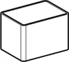 A 3D line drawing of a rectangular object with rounded edges. Produktbild-Vorschau