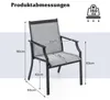 COSTWAY 2er Set Gartenstühle, Terrassenstühle, Balkonstühle Produktbild-Vorschau 7