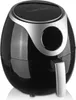 A black and silver air fryer is shown against a white background. Produktbild-Vorschau
