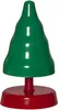 A green Christmas tree-shaped bell with a red base. Podgląd zdjęcia produktu