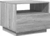 A gray wooden side table with a drawer and an open shelf. Produktbild-Vorschau