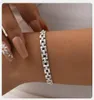 Damen Glieder Armband Edelstahl Silberfarben Hochglanz Produktbild-Vorschau 2