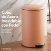 CASABEL Cubo de basura de cocina redondo 50L, acero Vista previa de la imagen del producto 2