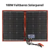 Dokio 100W Faltbares Solarpanel 18V mit 12V Ladecontroller Produktbild-Vorschau 1