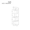 Minio, Regal "CARINA 5", Nash Eik / Lichtgrijs Productafbeelding-voorbeeld 4