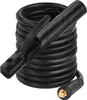 A coiled black welding cable with a clamp attached. Produktbild-Vorschau
