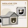 PawHut Katzenhöhle, Katzenhaus mit Kratzfläche, Produktbild-Vorschau 6