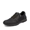 Rieker Herren Echtleder Schnürhalbschuh schwarz, Herren:45 Produktbild-Vorschau 3