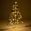 Vianočný kovový dekoračný strom - biely, 25 LED, teple Náhľad obrázku produktu 5