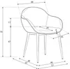 Halmar Essensstuhl K304 - dunkelgrau / braun Produktbild-Vorschau 2