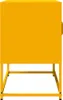 A front view of a yellow TV cabinet on a white background. Voir les images du produit