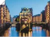 ARTland Poster Hamburg Wasserschloss in Speicherstadt 2 Produktbild-Vorschau 1