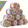 Häkelwolle Farbverlauf 10 x 25g Bunt Acryl für Stricken und Produktbild-Vorschau 1
