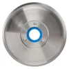 A close-up, top-down view of a circular metal blade with a blue insert in the center, set against a plain white background. Produktbild-Vorschau