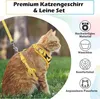 Supet Katzengeschirr und Leine Set Grau M M Reflektierende Produktbild-Vorschau 5