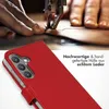 Selencia Echtleder Klapphülle Samsung Galaxy S24 - Rot Produktbild-Vorschau 2