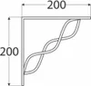 Regalhalter 200x200 mm Regalträger Regalwinkel Wandkonsole Produktbild-Vorschau 2