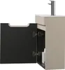 A bathroom vanity set with an open cabinet door, showing a sink and faucet. Produktbild-Vorschau