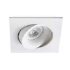 A white square recessed spotlight with a rotatable light source. Náhľad obrázku produktu