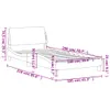 vidaXL Cadre de lit "Dover" gris clair 100x200 cm velours Voir les images du produit 8