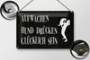 Blechschild Spruch 20x30 cm Aufwachen Hund drücken Schild Produktbild-Vorschau 3