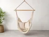 Hängesessel Beige – 130 × 100 cm inkl. 2 Kissen, Seil, Produktbild-Vorschau 1