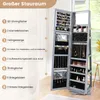 COSTWAY Armoire à bijoux, armoire à glace avec miroir Voir les images du produit 5