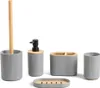 HOMLA Badezimmerset LORETO Grau 5er-Set Produktbild-Vorschau 1