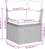 Möbel 9-tlg. Garten-Sofagarnitur mit Kissen Schwarz Poly Produktbild-Vorschau 10