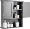 Mobiletto da bagno HW66930GR, a due ante, a parete, con Anteprima dell’immagine prodotto 1