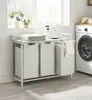 Koš na prádlo bílo-šedý 3 přihrádky x38L Náhled obrázku produktu 11