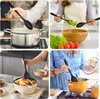 set di 3 cucchiai da cucina in silicone nero 27cm cucchiaio Anteprima dell’immagine prodotto 6