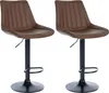 2er Set Barhocker Toni Kunstleder chrom - creme Produktbild-Vorschau 9