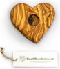 Teelichthalter aus Olivenholz in Herzform 14 cm Produktbild-Vorschau 3