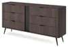 Kommode/dressoir TERZO K163 6S, gestreept front, metalen Productafbeelding-voorbeeld 2