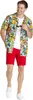 OppoSuits Hemd Herren Kurzarm Super Mario Bowsers Kingdom M Produktbild-Vorschau 4