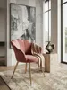 Esszimmerstuhl TULIP_ Skandinavisches Design_ Samtbezug_ goldene Metallbeine_ Kunststoffkappen - KADIMA DESIGN_Farbe_ Rosa_ Größe_ 53x48x80 cm_#sku_BARWL6.284# Produktbild-Vorschau