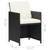 vidaXL Chaises de jardin 4 pcs. Poly rotin noir Voir les images du produit 6